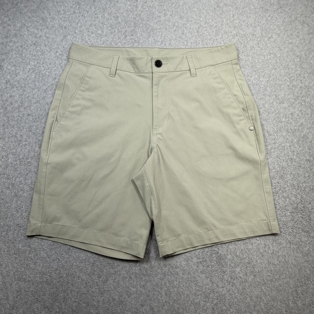 Vuori Meta Shorts Mens 30 Beige Stone Chino Casual 8 Inch Summer Golf Stretch